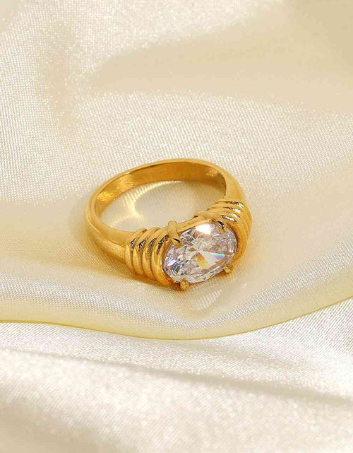 Load image into Gallery viewer, 18K Gold Plated Zircon Ring
