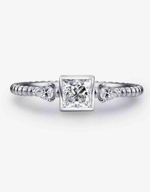 Load image into Gallery viewer, Moissanite Square Shape 925 Sterling Silver Ring
