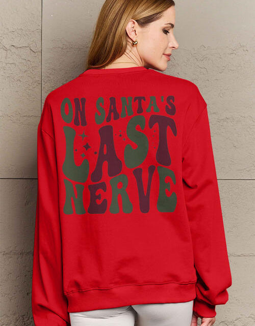 Load image into Gallery viewer, Simply Love Full Size Letter Graphic Long Sleeve Sweatshirt
