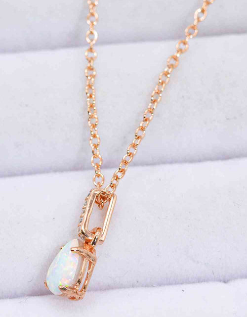 Load image into Gallery viewer, Opal Pendant 925 Sterling Silver Chain-Link Necklace
