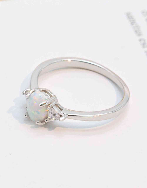 Load image into Gallery viewer, Contrast 925 Sterling Silver Opal Ring
