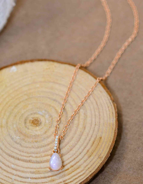 Load image into Gallery viewer, Moonstone Teardrop Pendant Necklace
