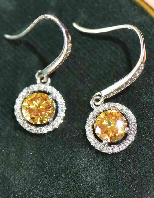 Load image into Gallery viewer, Platinum-Plated 2 Carat Moissanite Drop Earrings
