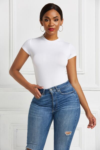 Load image into Gallery viewer, Round Neck Short Sleeve Bodysuit
