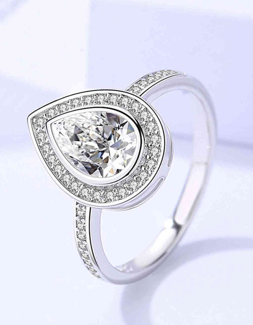 Load image into Gallery viewer, 925 Sterling Silver Teardrop Moissanite Ring
