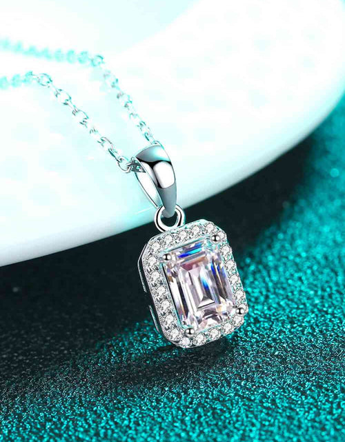 Load image into Gallery viewer, Square Moissanite Pendant Chain Necklace
