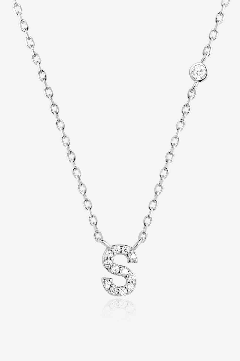 Q To U Zircon 925 Sterling Silver Necklace