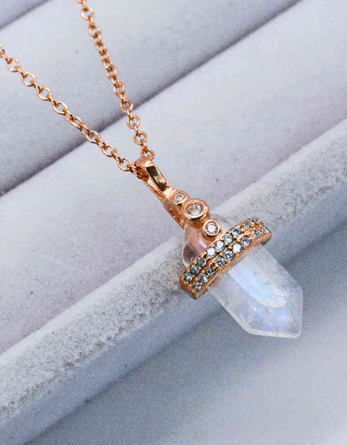 Load image into Gallery viewer, 925 Sterling Silver Moonstone Pendant Necklace
