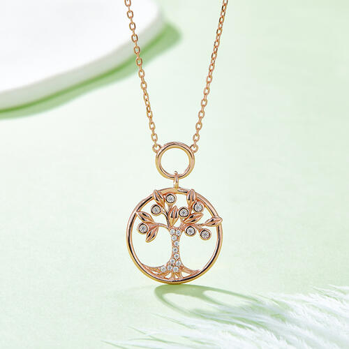 Load image into Gallery viewer, Moissanite 925 Sterling Silver Tree Of Life Pendant Necklace
