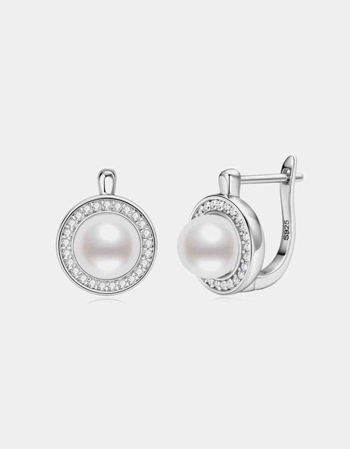 Load image into Gallery viewer, Moissanite Pearl 925 Sterling Silver Earrings
