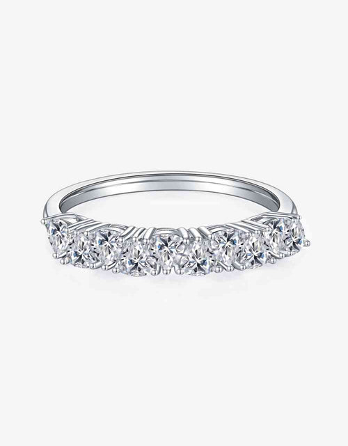 Load image into Gallery viewer, 1 Carat Moissanite 925 Sterling Silver Half-Eternity Ring
