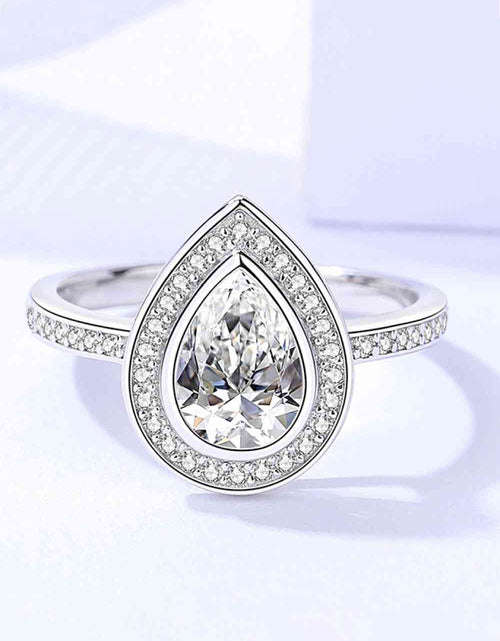 Load image into Gallery viewer, 925 Sterling Silver Teardrop Moissanite Ring
