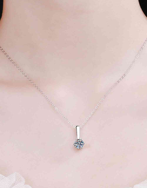 Load image into Gallery viewer, 1 Carat Moissanite 925 Sterling Silver Chain-Link Necklace
