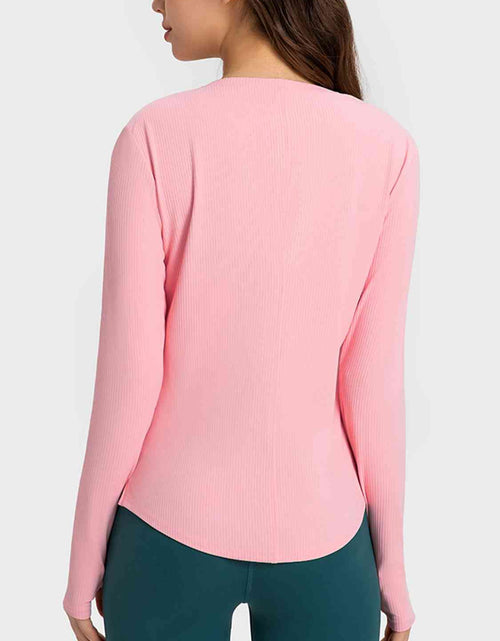 Load image into Gallery viewer, Round Neck Long Sleeve Sport Top
