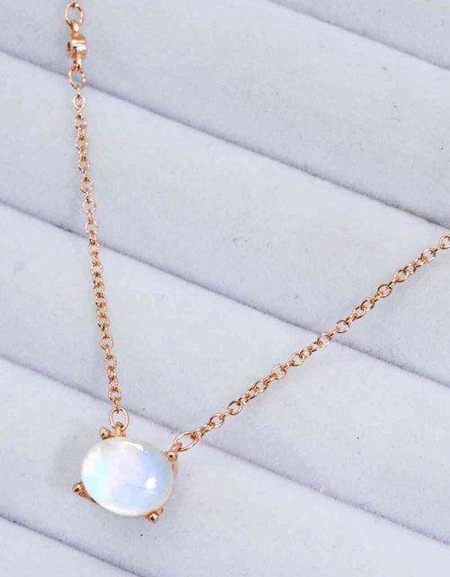 Load image into Gallery viewer, Geometric Moonstone Pendant Necklace
