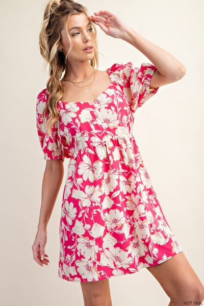 Load image into Gallery viewer, Kori America Floral Short Sleeve Mini Dress
