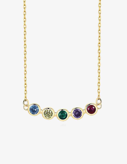 Load image into Gallery viewer, 925 Sterling Silver Rainbow Cubic Zirconia Necklace
