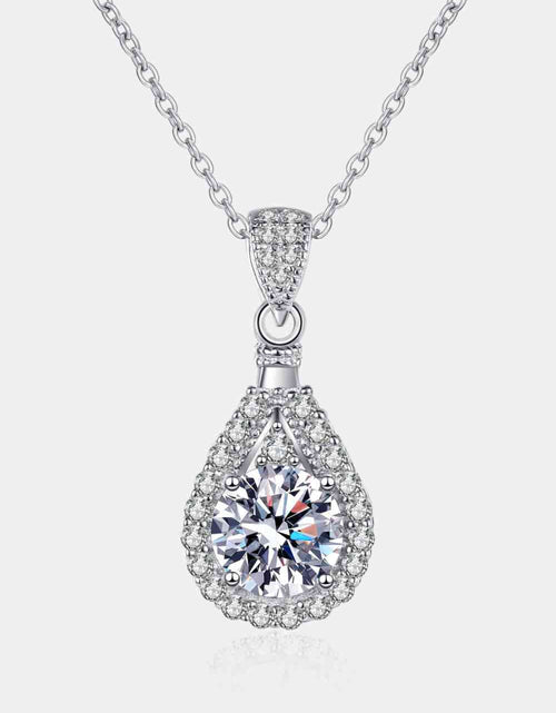 Load image into Gallery viewer, 1 Carat Moissanite Teardrop Pendant Chain Necklace
