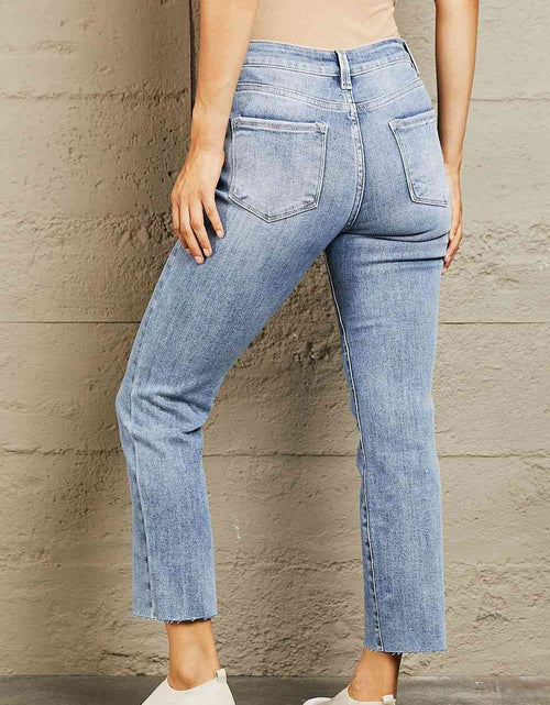 Load image into Gallery viewer, BAYEAS Mid Rise Cropped Slim Jeans
