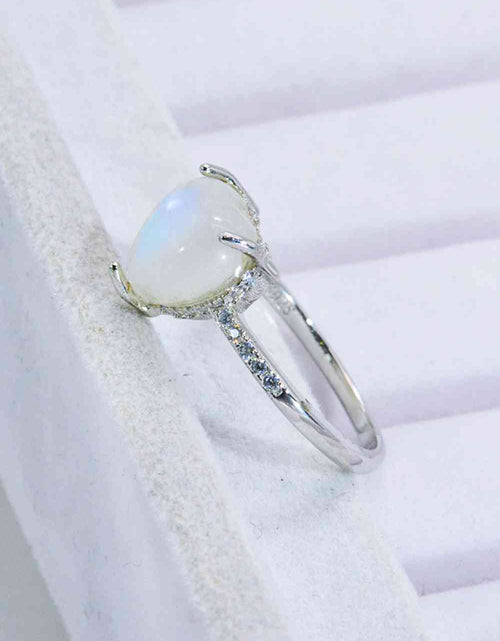 Load image into Gallery viewer, Heart-Shaped Natural Moonstone Ring
