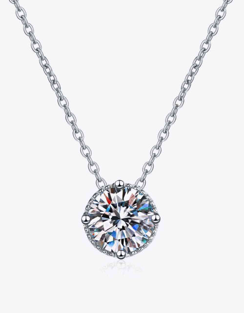 Load image into Gallery viewer, 1 Carat Moissanite Round Pendant Necklace
