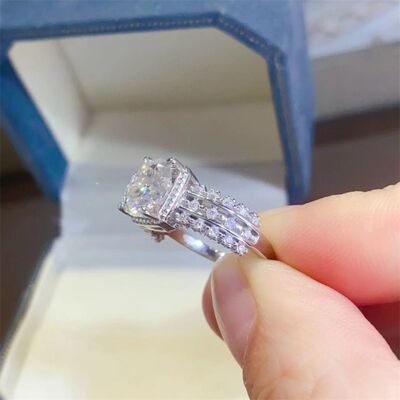 Load image into Gallery viewer, 2 Carat Moissanite 925 Sterling Silver Ring
