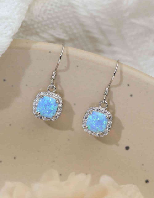 Load image into Gallery viewer, Opal Square Drop Earrings
