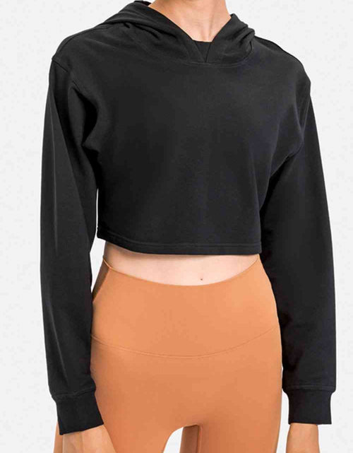 Load image into Gallery viewer, Long Sleeve Cropped Sports Hoodie
