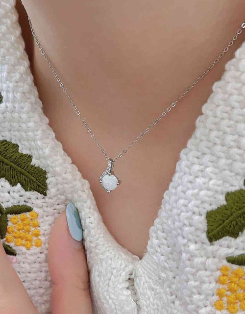 Load image into Gallery viewer, Sweet Beginnings Opal Pendant Necklace
