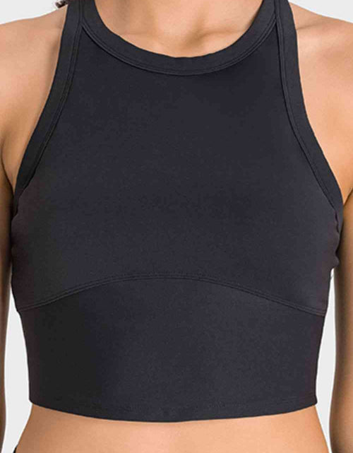 Load image into Gallery viewer, Racerback Cropped Sports Tank
