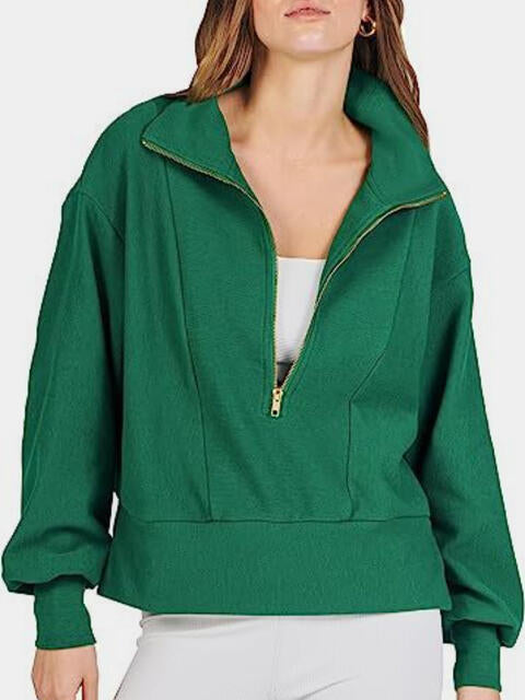 Load image into Gallery viewer, Half Zip Up Collared Sweatshirts
