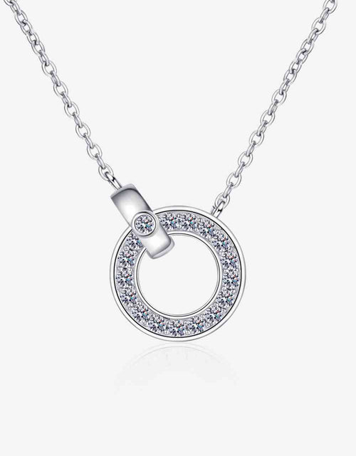 Load image into Gallery viewer, Moissanite Pendant Rhodium-Plated Necklace
