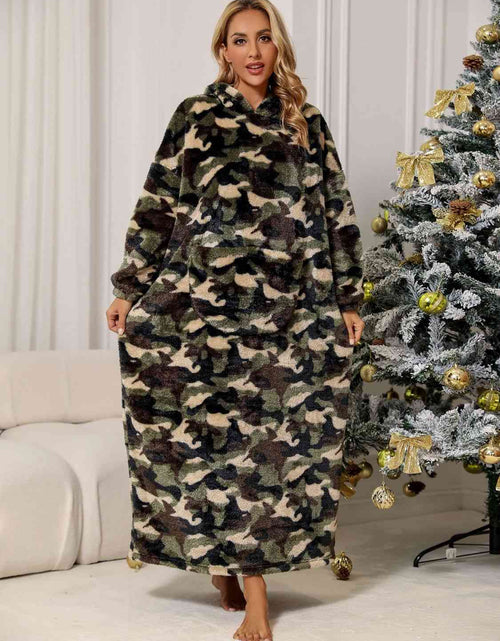 Load image into Gallery viewer, Camouflage Hooded Teddy Night Dress
