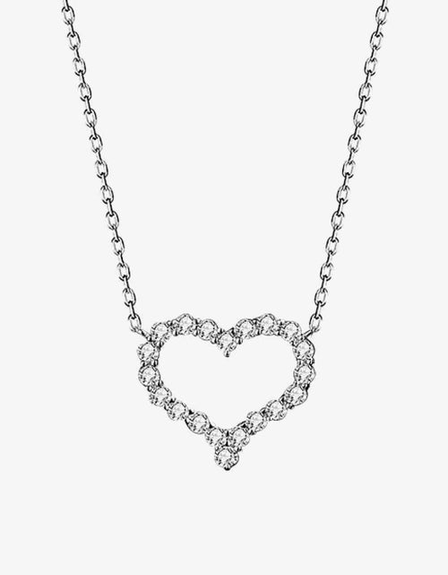 Load image into Gallery viewer, 1 Carat Moissanite Heart Pendant Chain-Link Necklace
