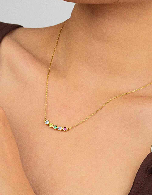 Load image into Gallery viewer, 925 Sterling Silver Rainbow Cubic Zirconia Necklace
