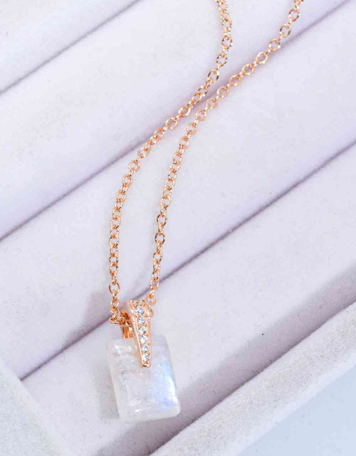 Load image into Gallery viewer, 925 Sterling Silver Natural Moonstone Pendant Necklace
