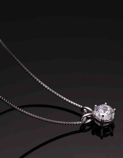 Load image into Gallery viewer, 925 Sterling Silver 1 Carat Moissanite Pendant Necklace
