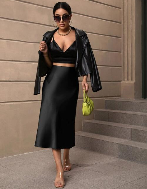 Load image into Gallery viewer, High Waist Midi Skirt
