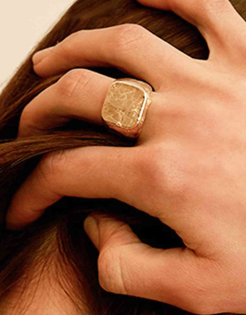 Load image into Gallery viewer, Textured Gold-Plated Ring
