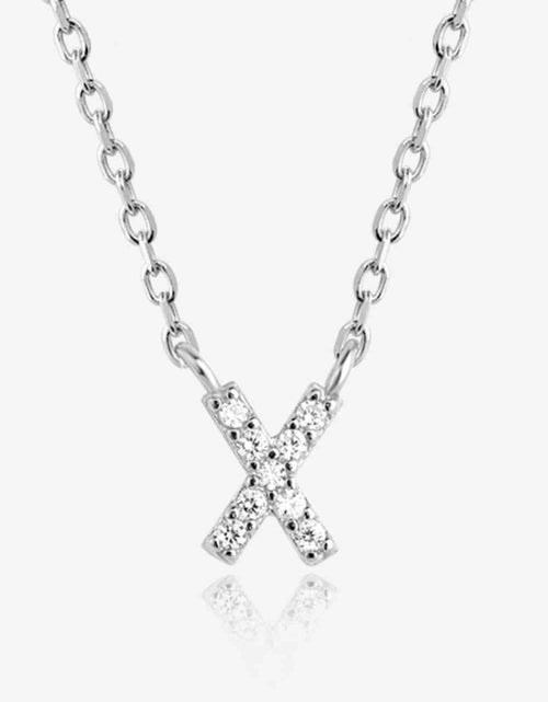 Load image into Gallery viewer, V To Z Zircon 925 Sterling Silver Necklace
