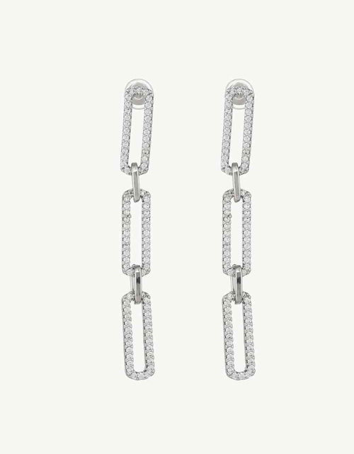 Load image into Gallery viewer, Rhinestone Chunky Chain Drop Earrings
