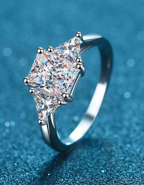 Load image into Gallery viewer, 3 Carat Moissanite 925 Sterling Silver Rhodium-Plated Ring
