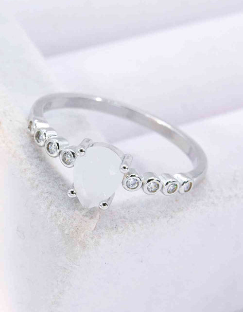 Load image into Gallery viewer, Teardrop Natural Moonstone Ring
