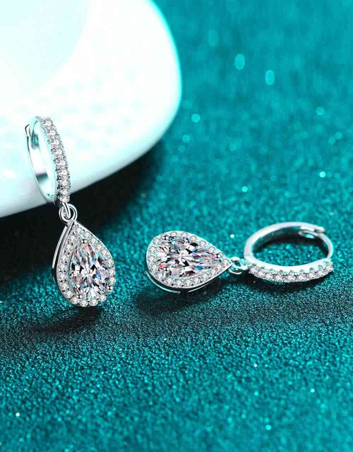 Load image into Gallery viewer, Moissanite Teardrop Earrings
