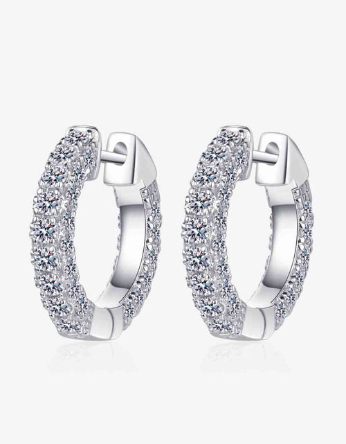 Load image into Gallery viewer, 925 Sterling Silver Moissanite Huggie Earrings
