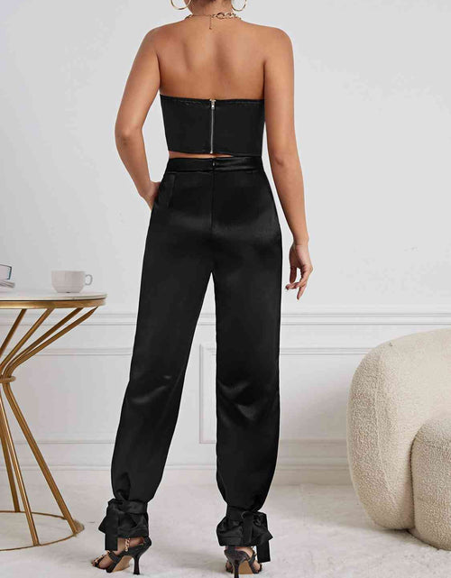 Load image into Gallery viewer, Knot Detail Tube Top and Pants Set
