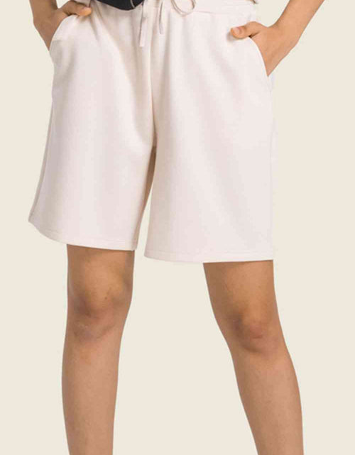 Load image into Gallery viewer, Drawstring Elastic Waist Sports Bermuda Shorts
