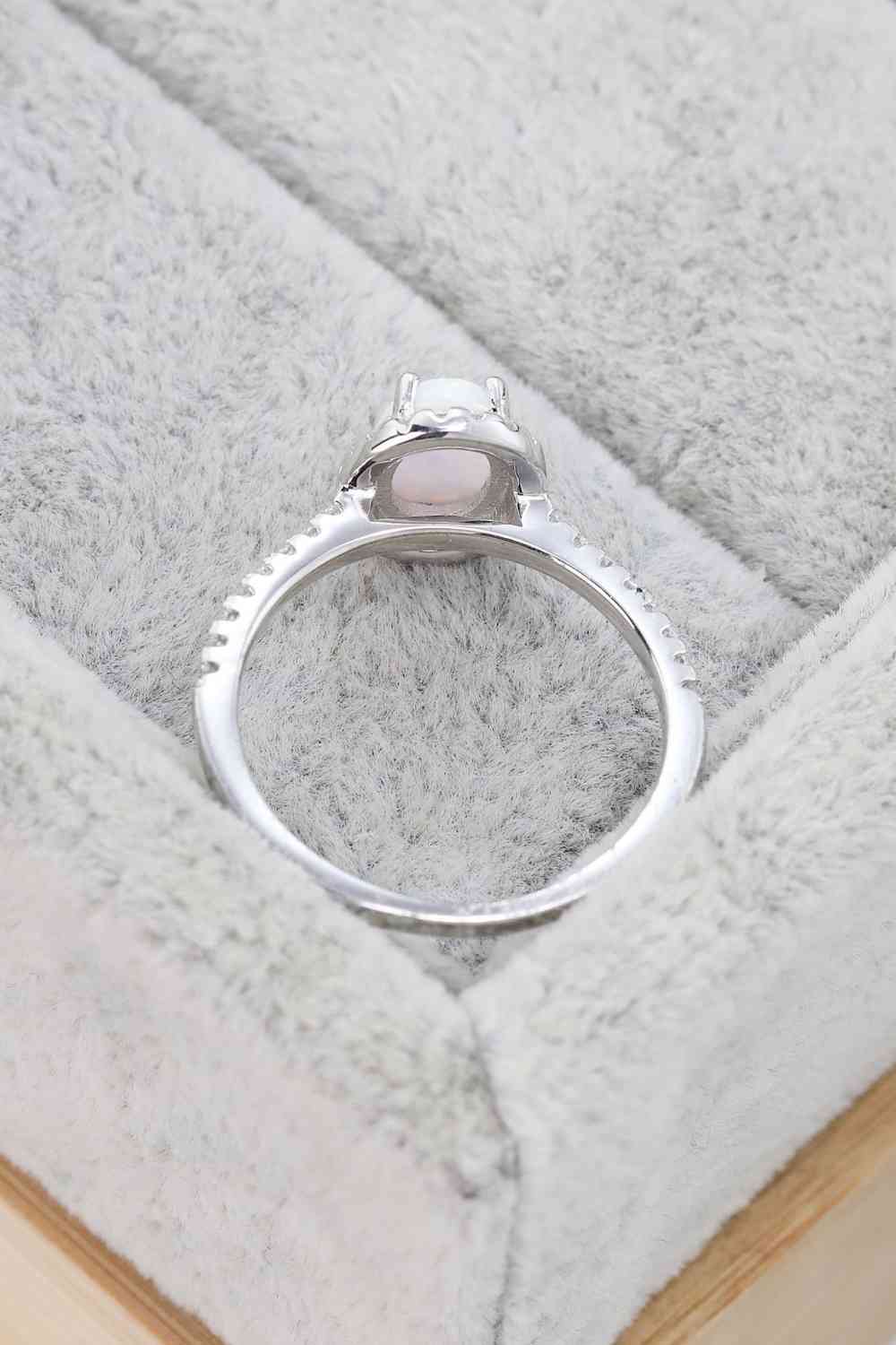 Opal 925 Sterling Silver Halo Ring