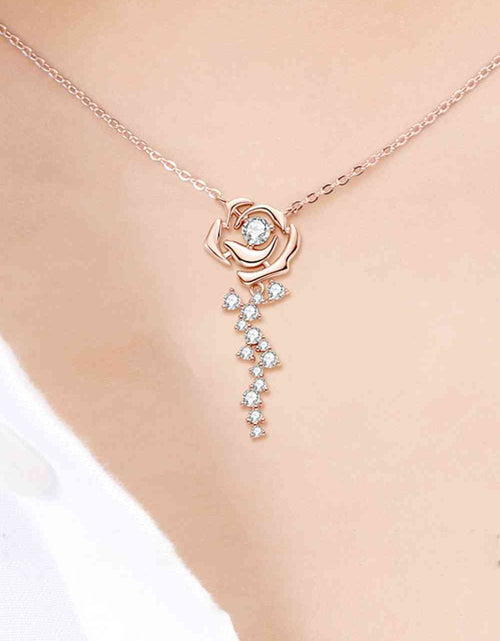 Load image into Gallery viewer, 925 Sterling Silver 18K Rose Gold-Plated Pendant Necklace
