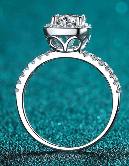 Load image into Gallery viewer, 2 Carat Moissanite Square Halo Ring
